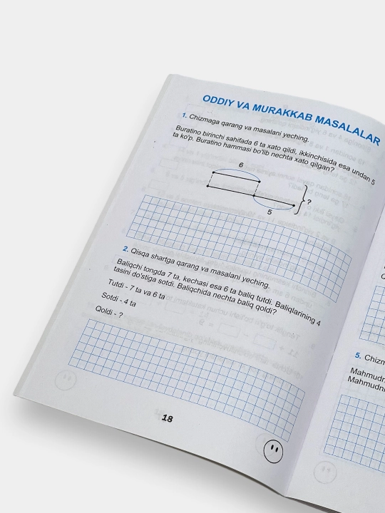 Matematika bo'yicha mashg'ulotlar to'plami 1-2-3-4-sinf