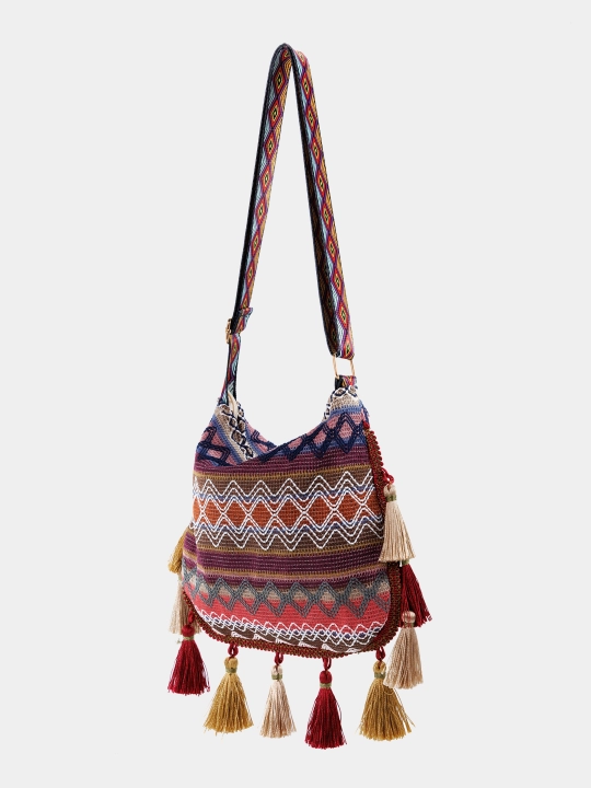 Sharqona boho uslubidagi ayollar sumkasi, kross bodi, tout - 