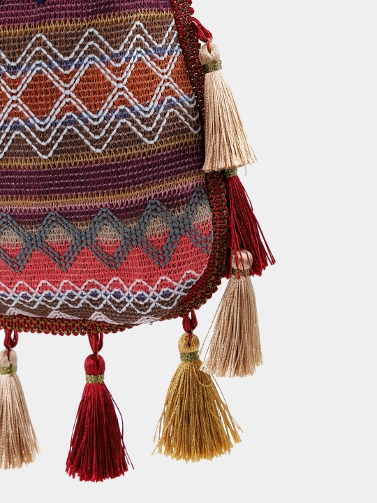 Sharqona boho uslubidagi ayollar sumkasi, kross bodi, tout