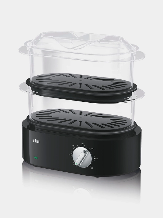 Bug'da pishirgich Braun FS5100BK taymer va xavfsiz plastik savatlar bilan