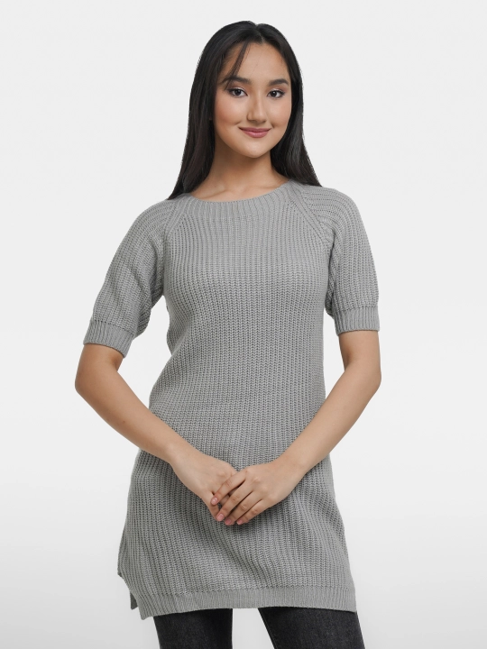 Qisqa yengli sviter, uzun, Koreya