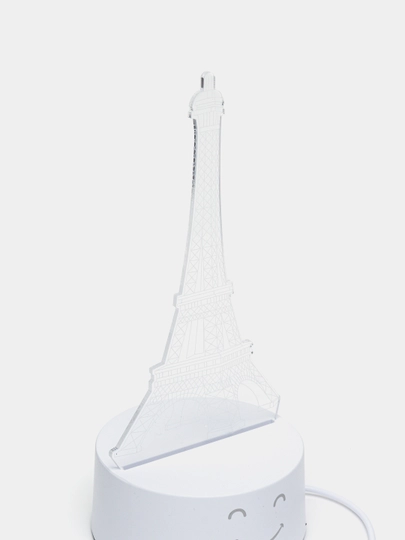 3D светильник, ночник светодиодный LED, USB, 18 видов — SMILEE-3XLRANG-СЕРЕБРН