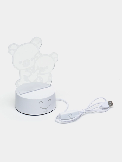 3D светильник, ночник светодиодный LED, USB, 18 видов — SMILEE-3XLRANG-СВЕТЖЕЛ