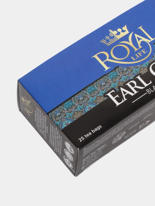 Qora choy Royal Life Earl grey, 25 paketchalarda, 150 g
