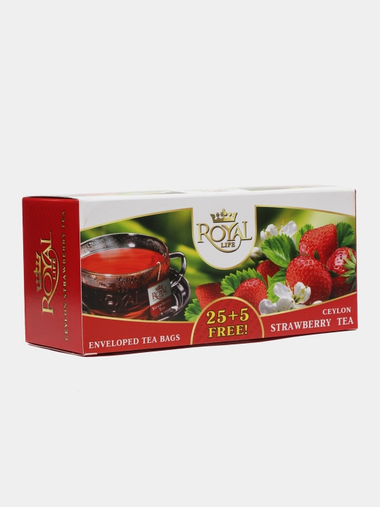 Чай Royal Life Strawberry Tea, 30 пакетиков - 