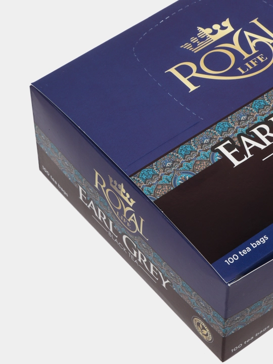 Чай черный Royal Life Earl Grey, 100 пакетиков, 150 г