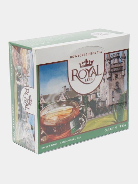 Ko'k choy Royal Life Green, 100 paketchalarda, 150 g