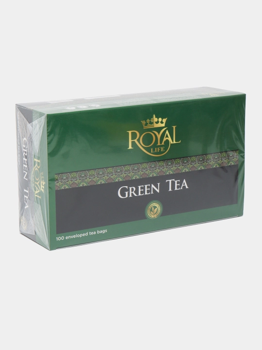 Ko'k choy Royal Life Green, 100 paketchalarda, 150 g