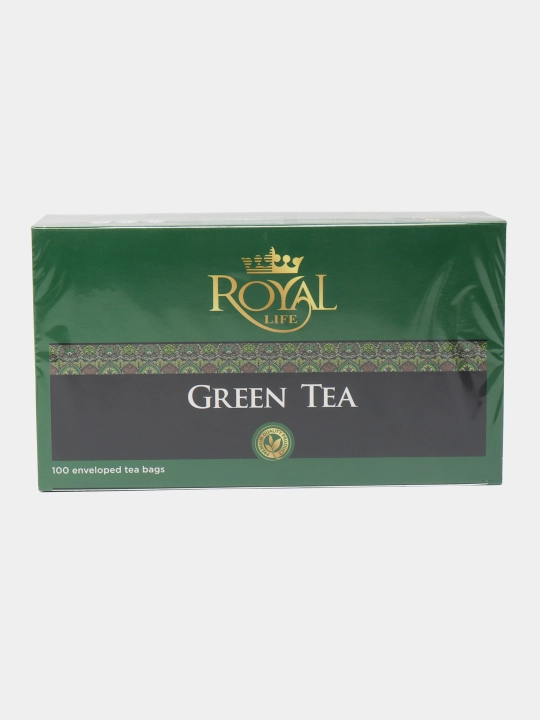 Чай зеленый Royal Life Green, 100 пакетиков, 150 г - 