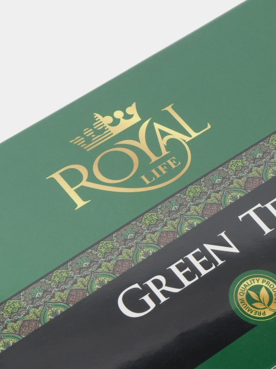 Ko'k choy Royal Life Green, 100 paketchalarda, 150 g