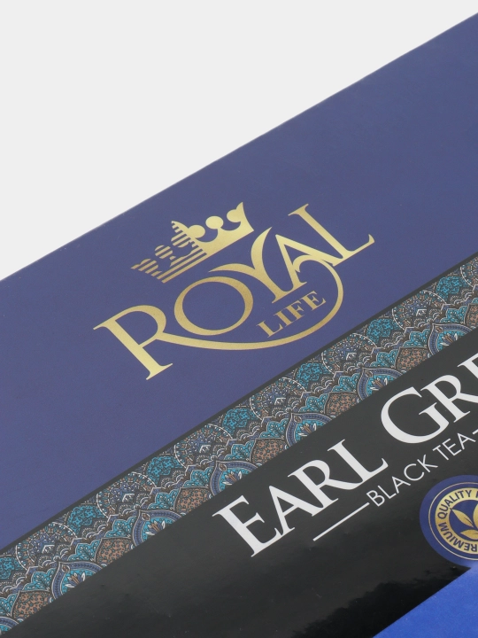 Чай черный Royal Life Earl grey, 100 пакетиков, 150 г