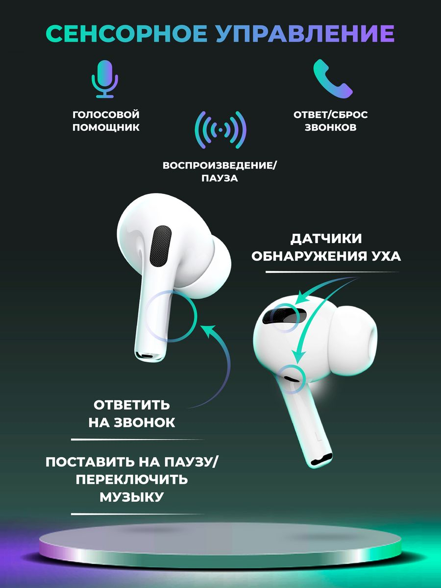 Беспроводные вакуумные наушники Pods Pro Bluetooth, для Android и iPhone  купить по низким ценам в интернет-магазине Uzum (910835)