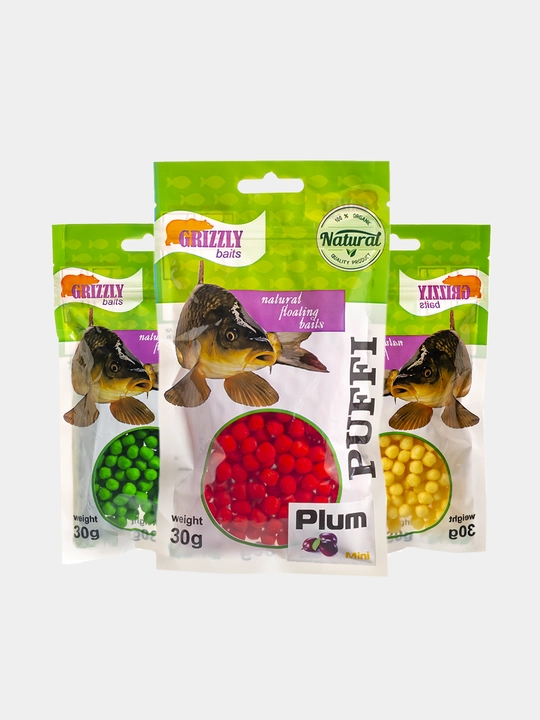 Suzuvchan xo'rak "GRIZZLY BAITS PUFFI", baliq ovi uchin
