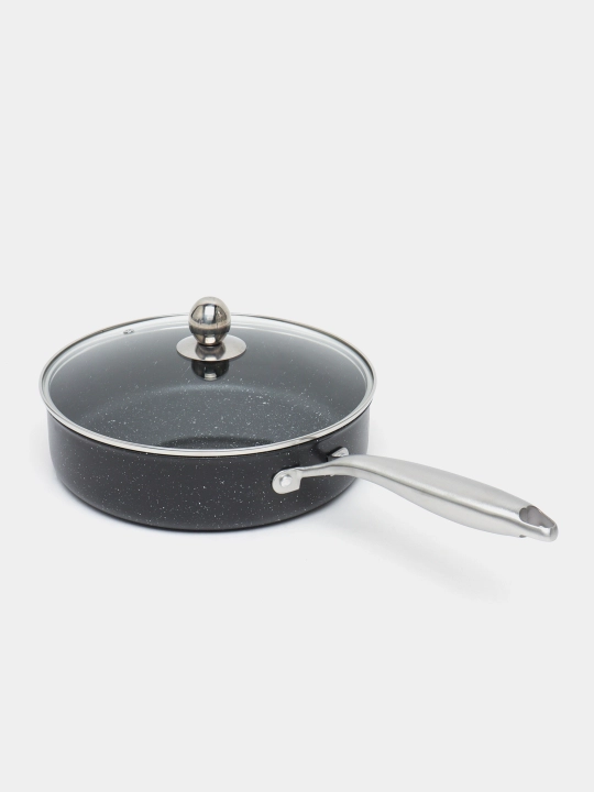 Granitli chuqur tova, CULICHEF dan kuyishga qarshi qoplamali va shisha qopqoqli