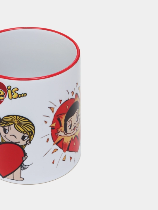 Sevishganlar uchun sovg'a krujkalari "Love is", 330 ml