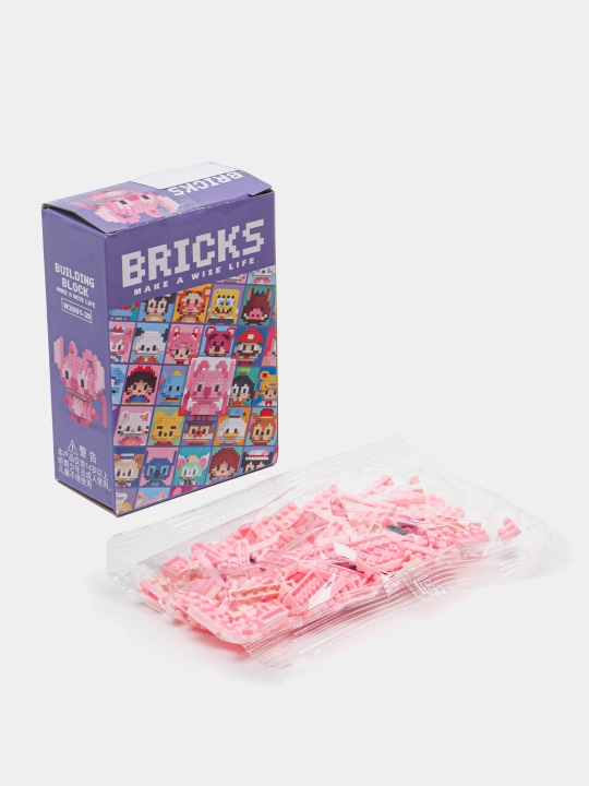 3D blokli konstruktor, mini lego, bolalar va kattalar uchun jumboq, haykalchalar