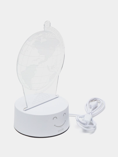 3D светильник, ночник светодиодный LED, USB, 18 видов — SMILEE-3XLRANG-КАРМЛН