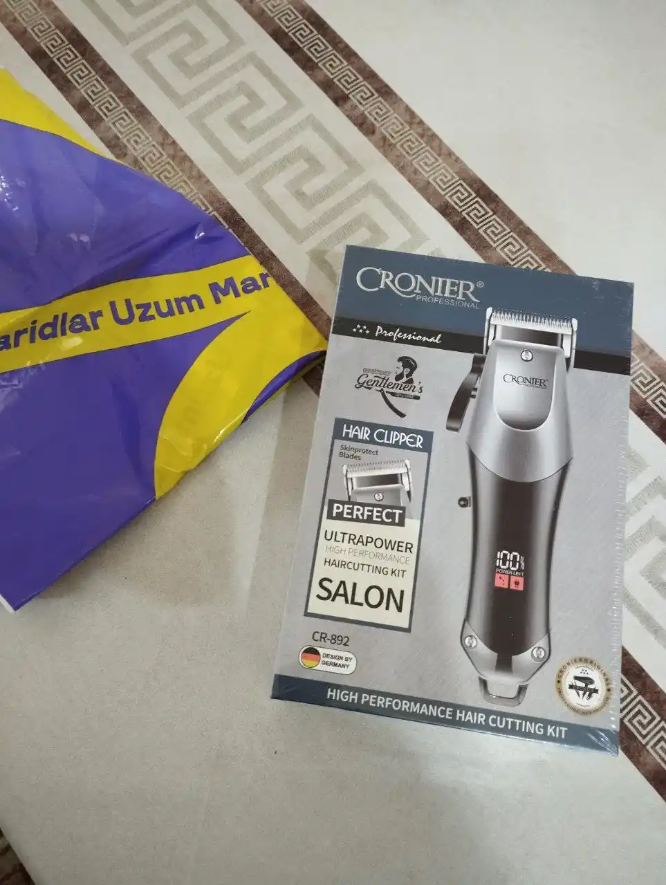 Soch va soqol kesish va okantovka uchun simsiz "CRONIER professional CR-892" mashinasi