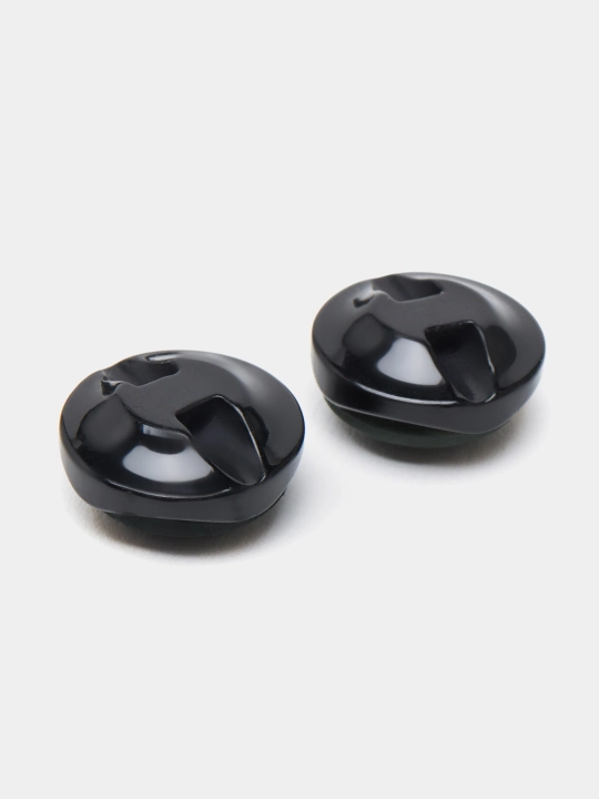 Yaltiroq bilan qoplangan yashil kvadrat tugmalar, 15 mm