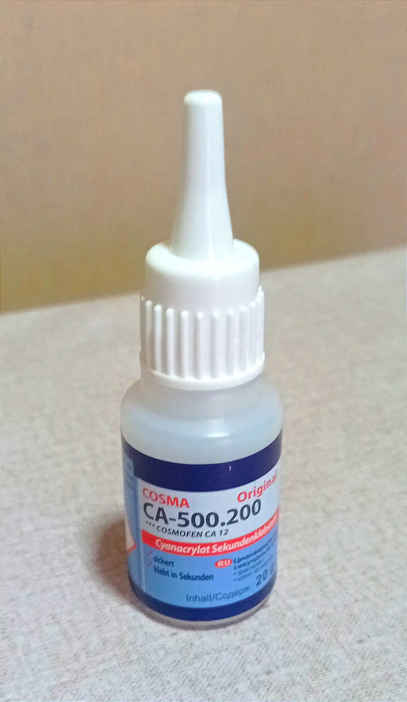 Суперклей Cosmofen Сa-12 секундный Цианоакрилатный клей, 20 г