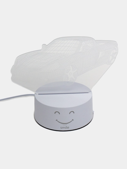 3D светильник, ночник светодиодный LED, USB, 18 видов — SMILEE-3XLRANG-СЕРМЕТ