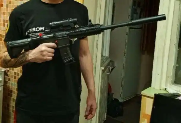 Автомат игрушечный US Army М416, пневматический, детский, с пульками orbeez