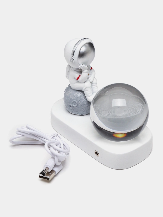 Ночник Космонавт и хрустальный шар, USB