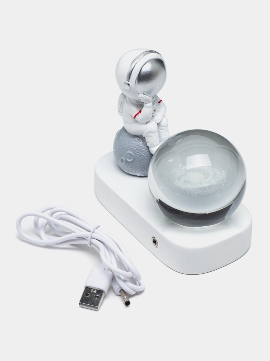 Ночник Космонавт и хрустальный шар, USB