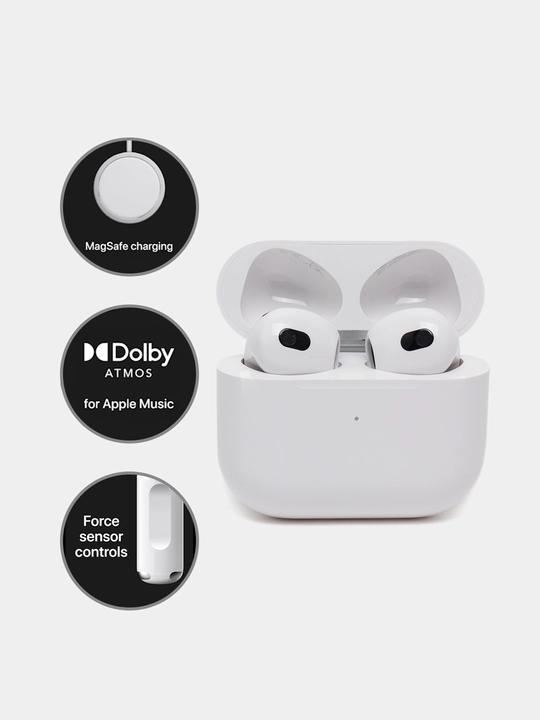 Simsiz quloqchinlar Pods 3, sensorli, iOS/Android, simsiz zaryadlash bilan - 