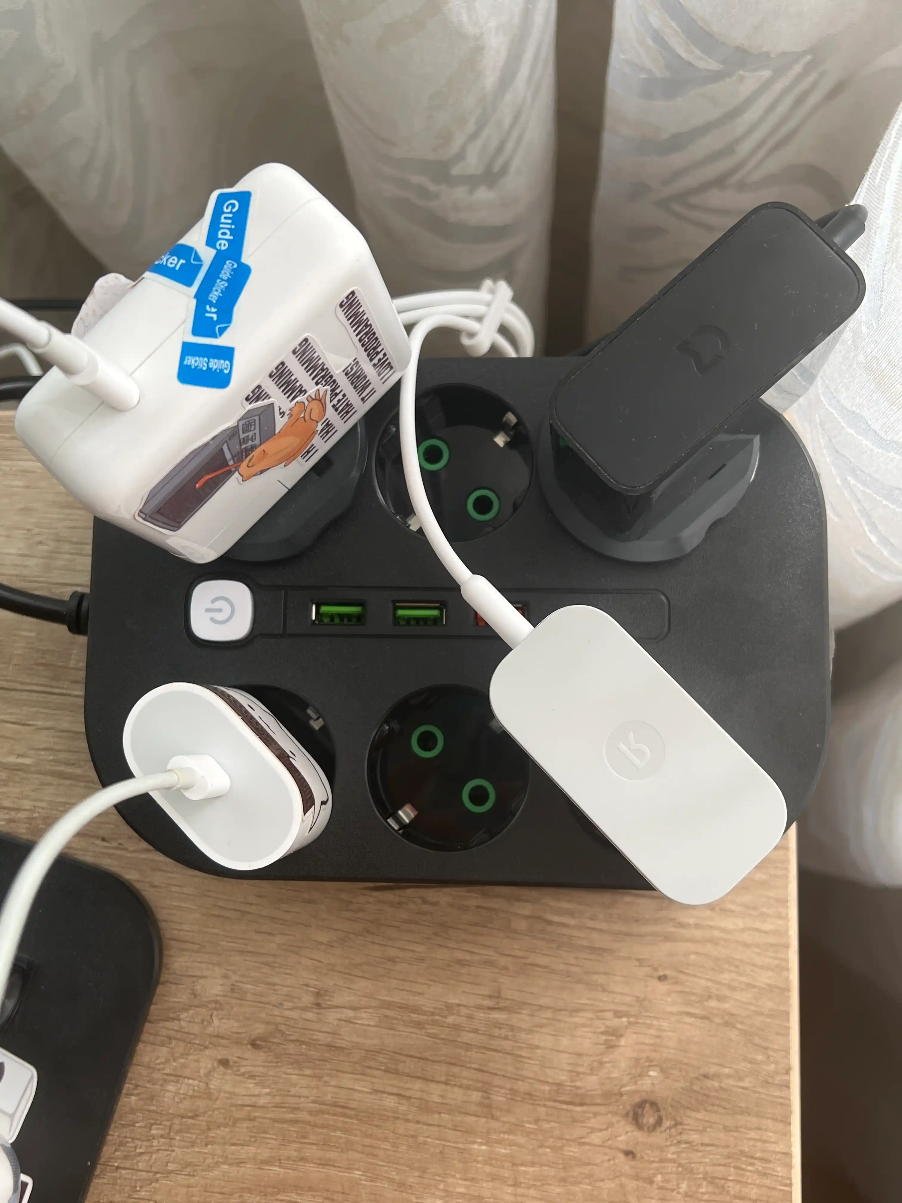 Удлинитель электрический, Пилот, сетевой фильтр, тройник, 6 розеток, 3 USB порта, Type-C