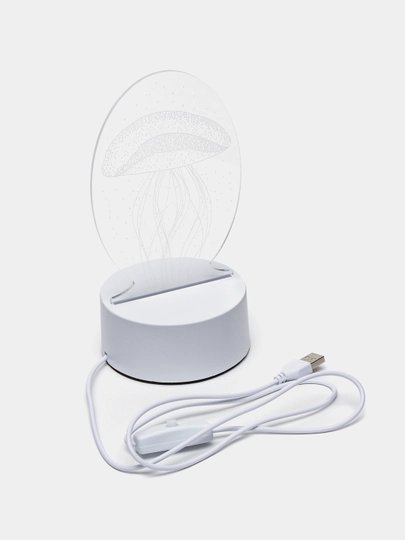 3D светильник, ночник светодиодный LED, USB, 18 видов — SMILEE-3XLRANG-СВЕТБЕЖ