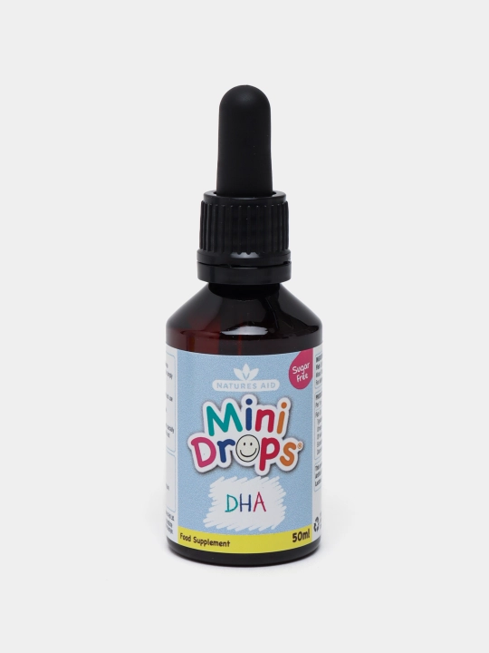 Natures Aid Мини Дропс ДГК (Омега-3) Витамины мини капли, 50 мл