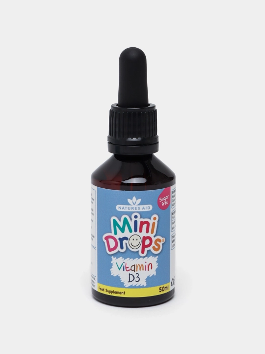 Natures Aid Мини Дропс Витамин D Мини Капли, 50 мл