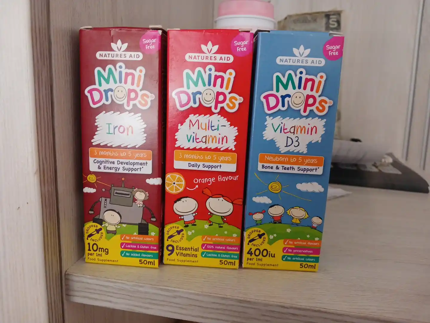 Витамины Natures Aid Мини Дропс Iron Мини Капли, 50 мл