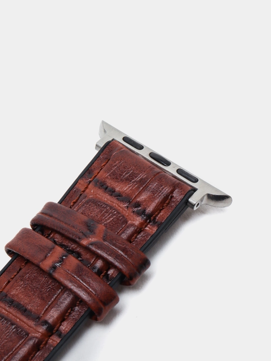 Charm tasma I Watch 3/4/5/6/7/8/SE/Ultra uchun, silikon qoplamali, 42/44/45/49 mm