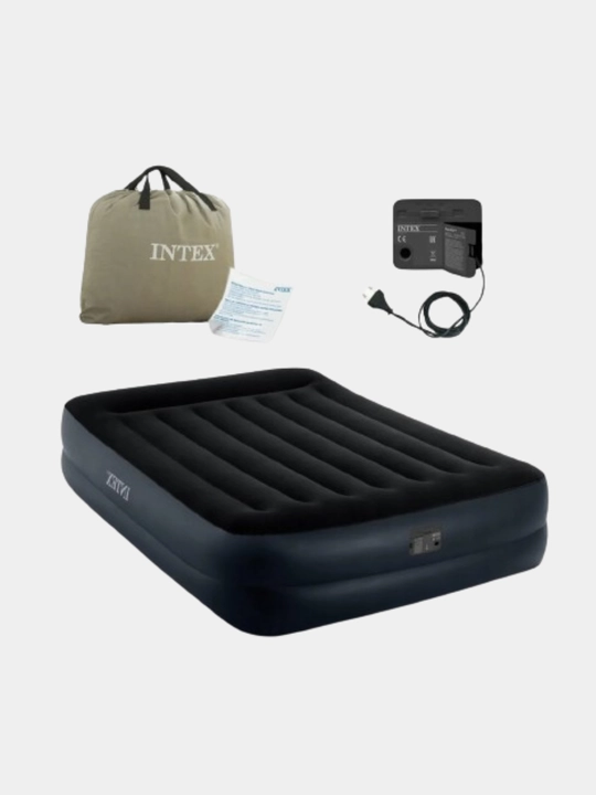 Ikki kishilik puflanadigan to'shak INTEX 203x152x42 sm, yuk kotarishi 273 kg - 