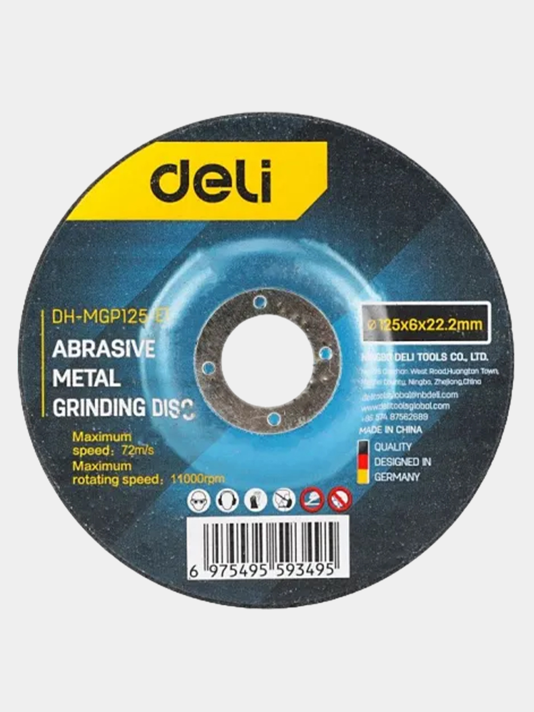 Metall silliqlash diski Deli EDH-MGP125-E1, 125 * 6 * 22.2 mm - 