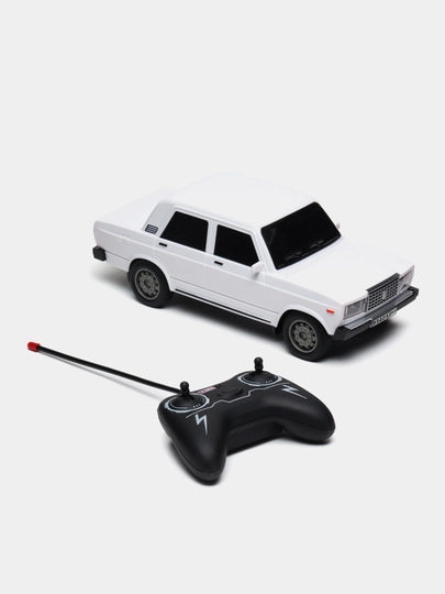 Радиоуправляемая машинка на аккумуляторах ВАЗ 2107, DODGE, Chevrolet, Taxi, Police — SHOPUZK-VAZ2107-БЕЛЫЙ