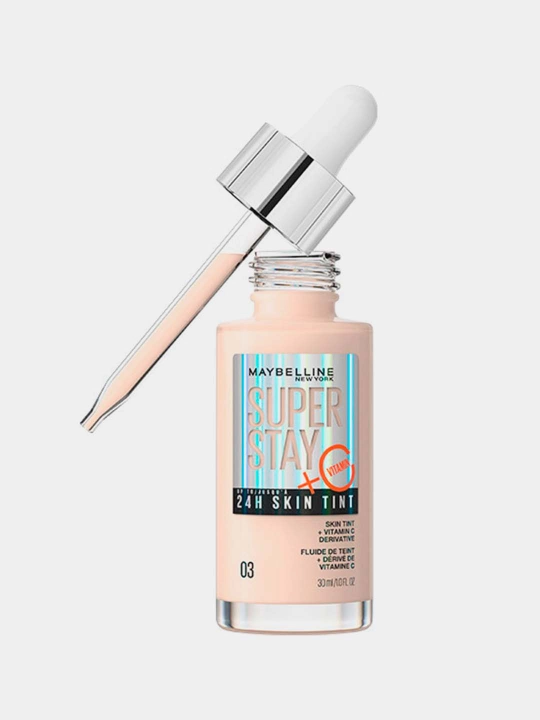 Yuz uchun tonal zardob Maybelline Super Stay 24H Skin Tint S vitamini bilan, ton 06