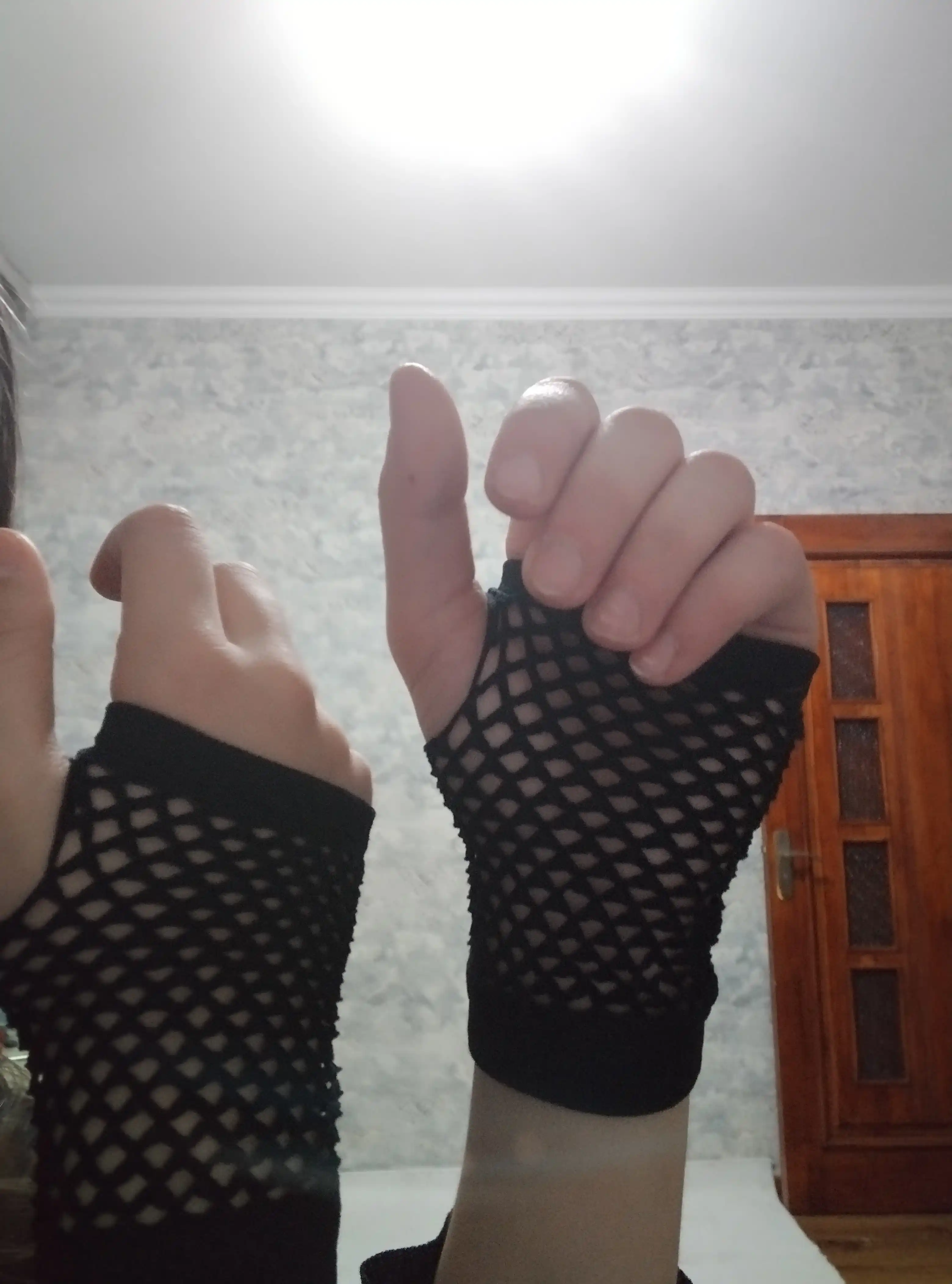 Mitenkalar ayollar uchun, barmoqsiz qo'lqoplar, to'rli