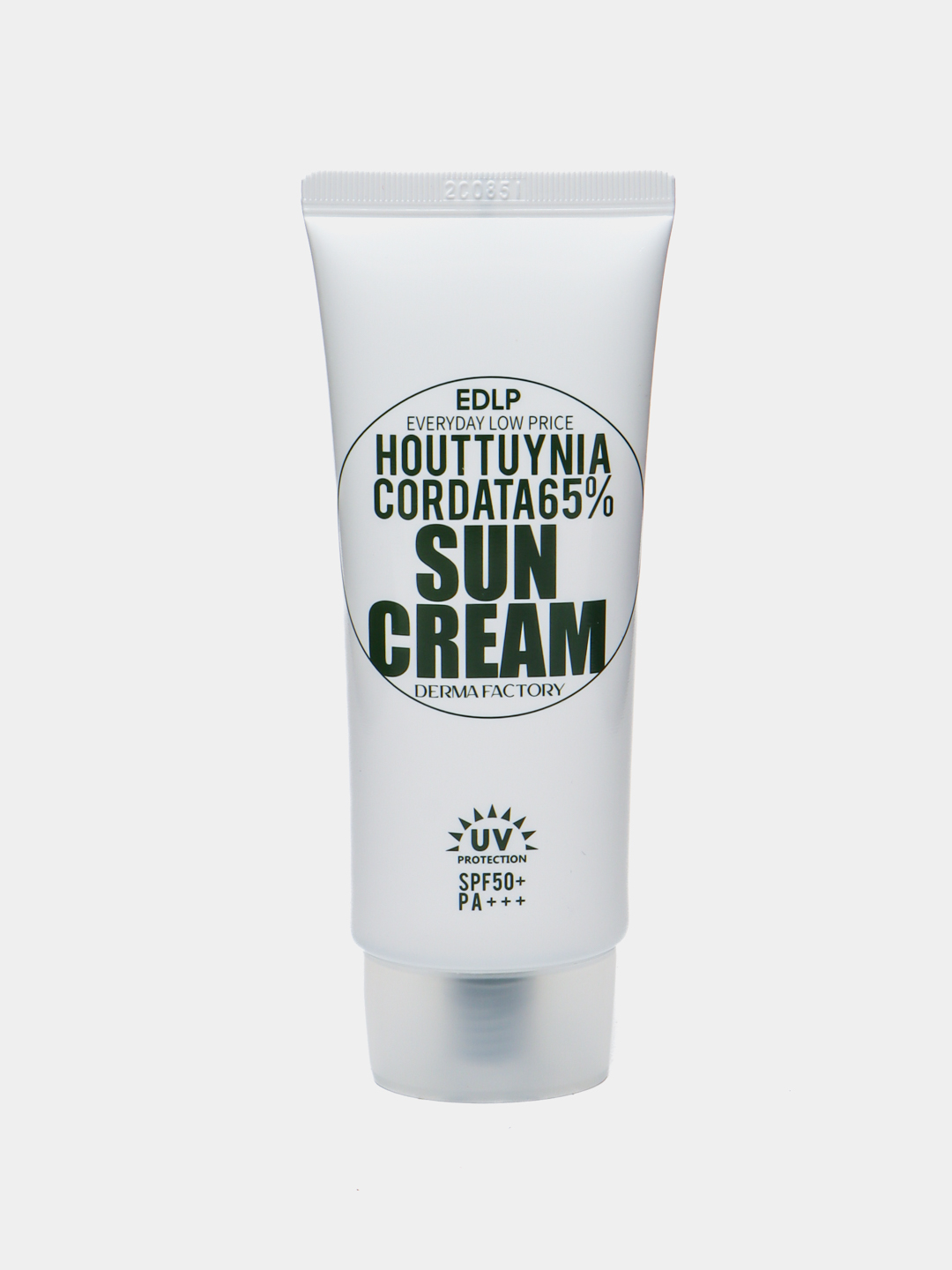 Muammoli teri uchun SPF krem Derma Factory Houttuynia Cordata 65% Sun Cream, 50 ml - 