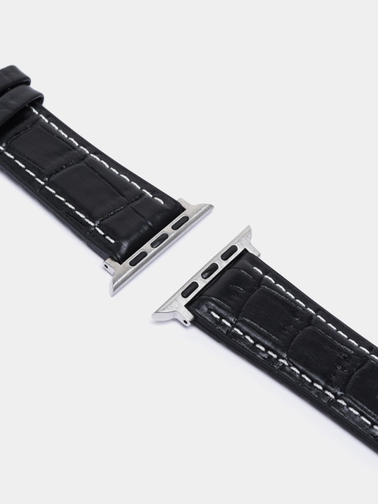 Charm tasma I Watch 3/4/5/6/7/8/SE/Ultra uchun, silikon qoplamali, 42/44/45/49 mm
