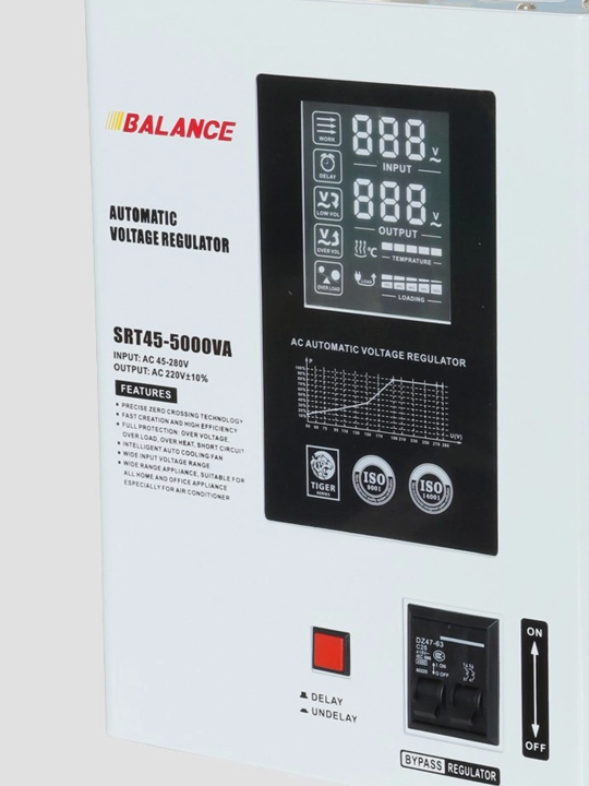 Kuchlanish stabilizatori Balance 5 kVA, releli, 45-280V