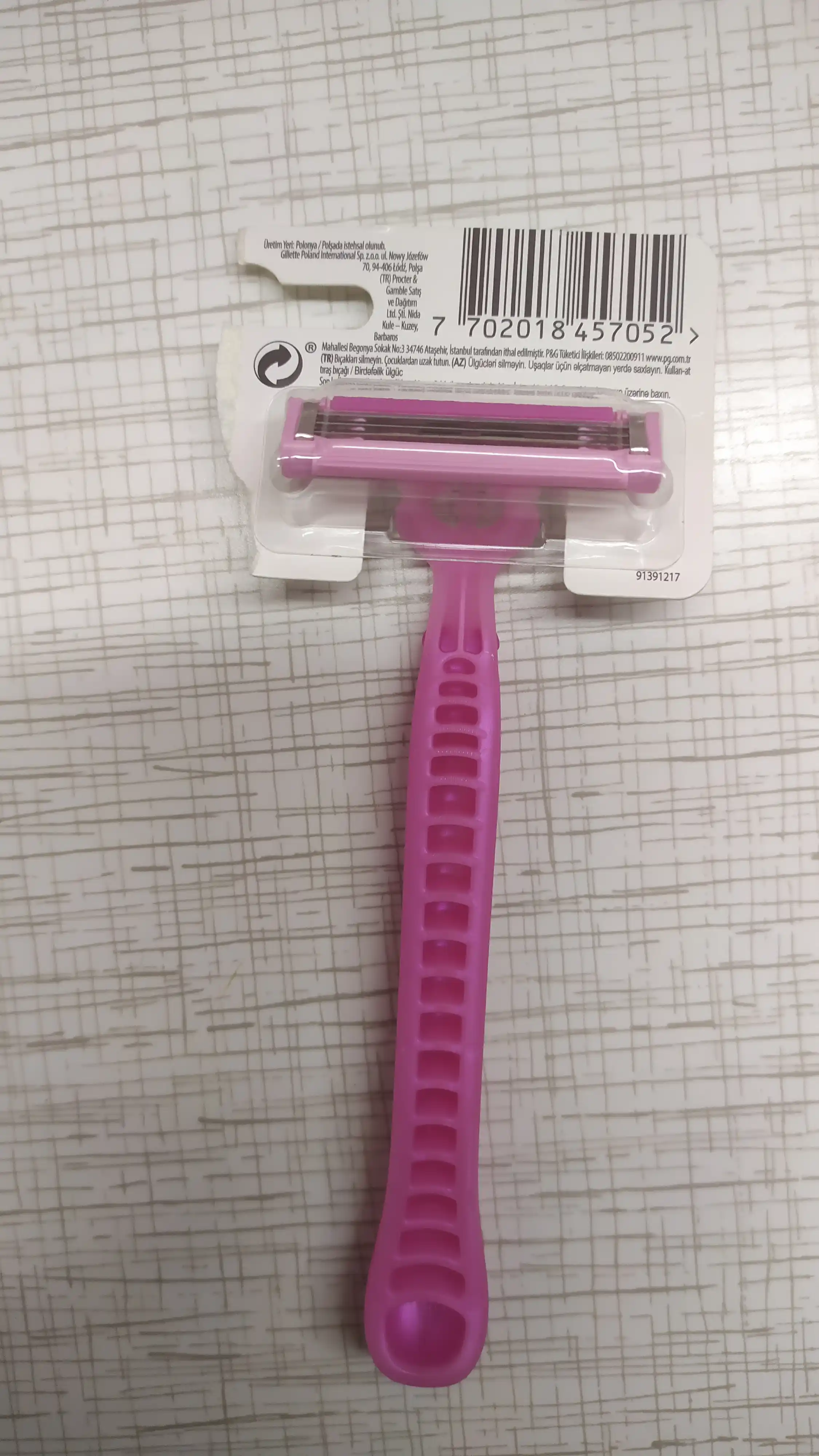 Gillette Simply Venus3 Basic Ayollar uchun bir martalik ustara, 1 dona