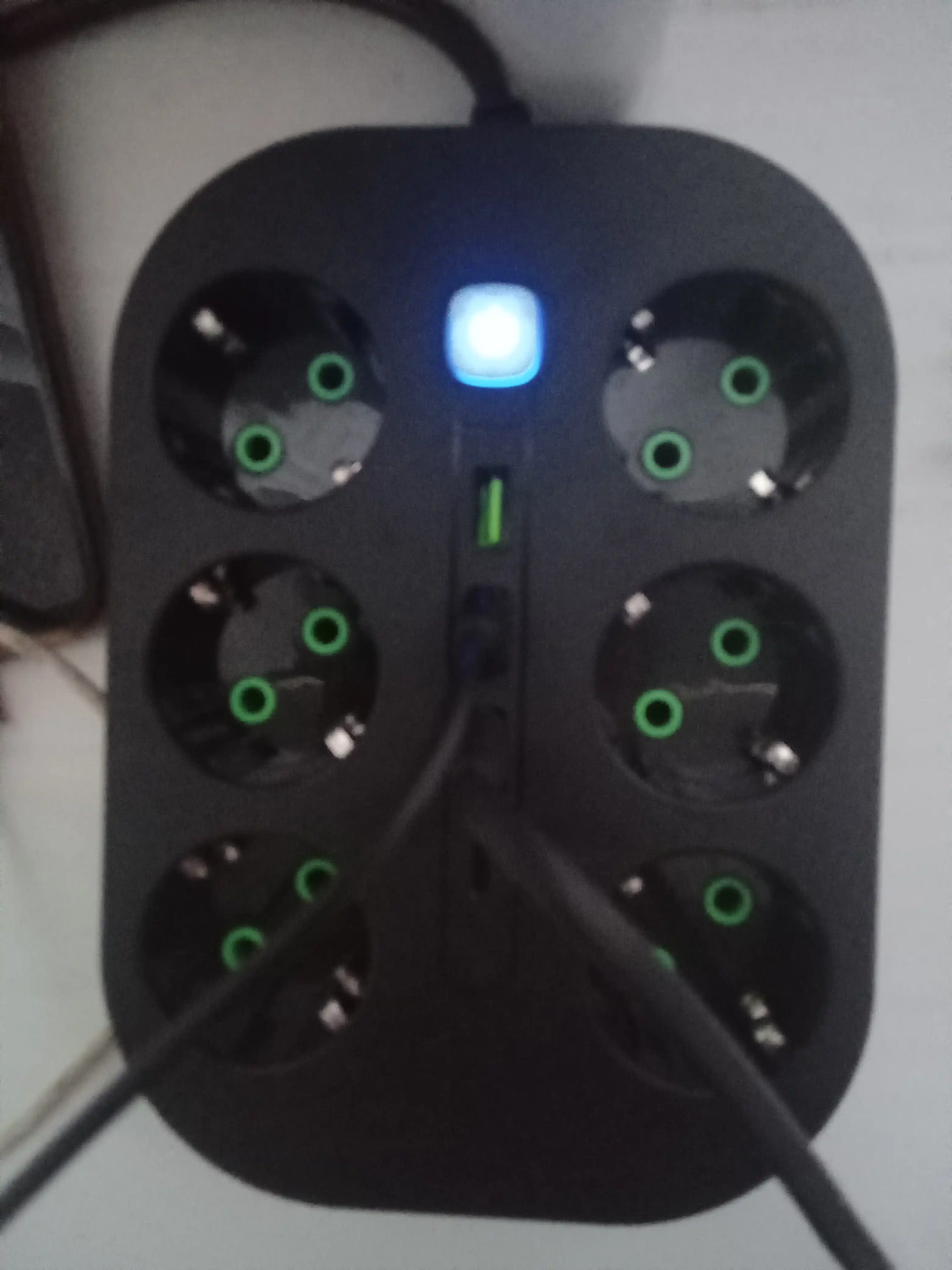 Удлинитель электрический, Пилот, сетевой фильтр, тройник, 6 розеток, 3 USB порта, Type-C
