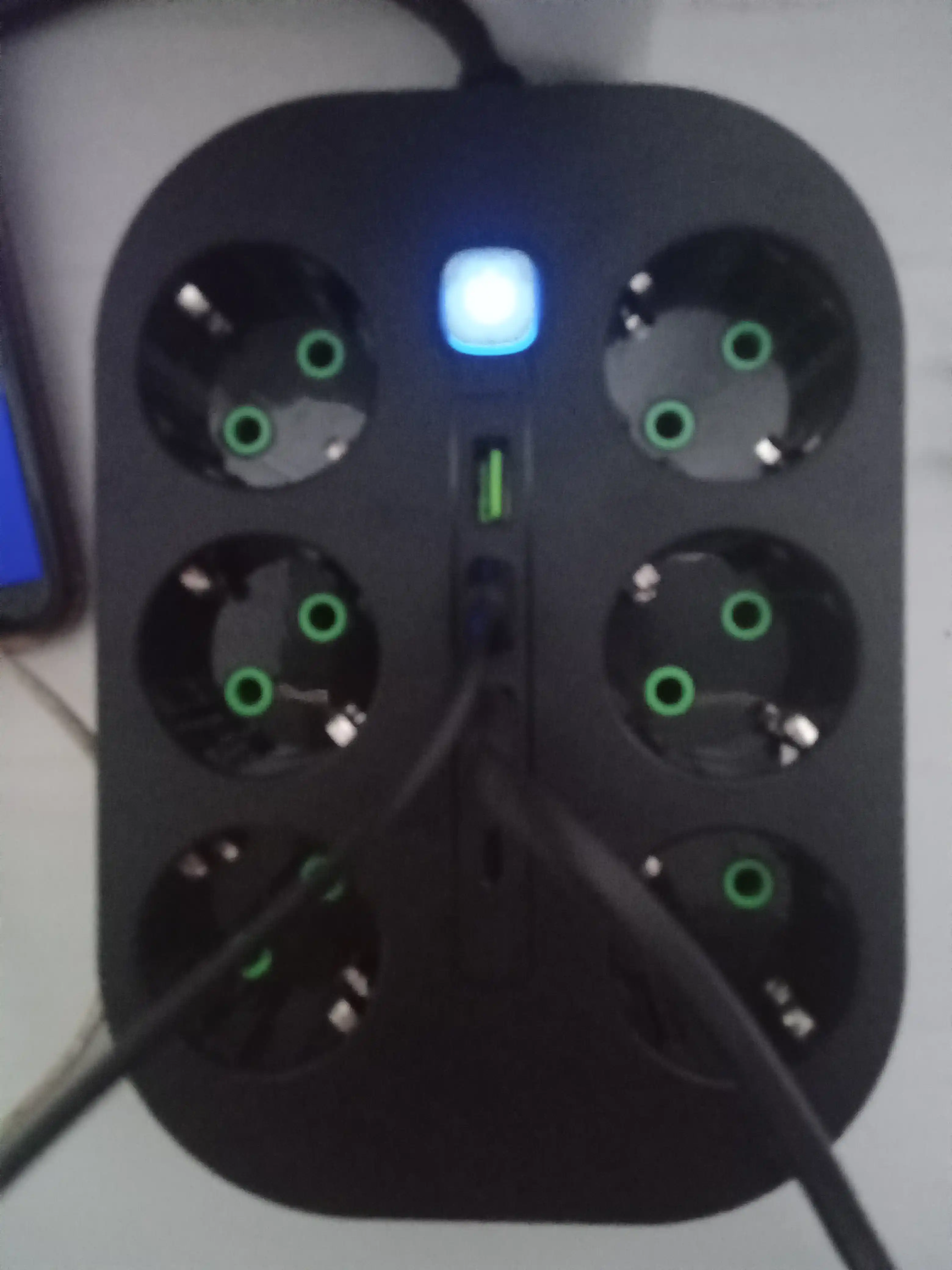 Удлинитель электрический, Пилот, сетевой фильтр, тройник, 6 розеток, 3 USB порта, Type-C