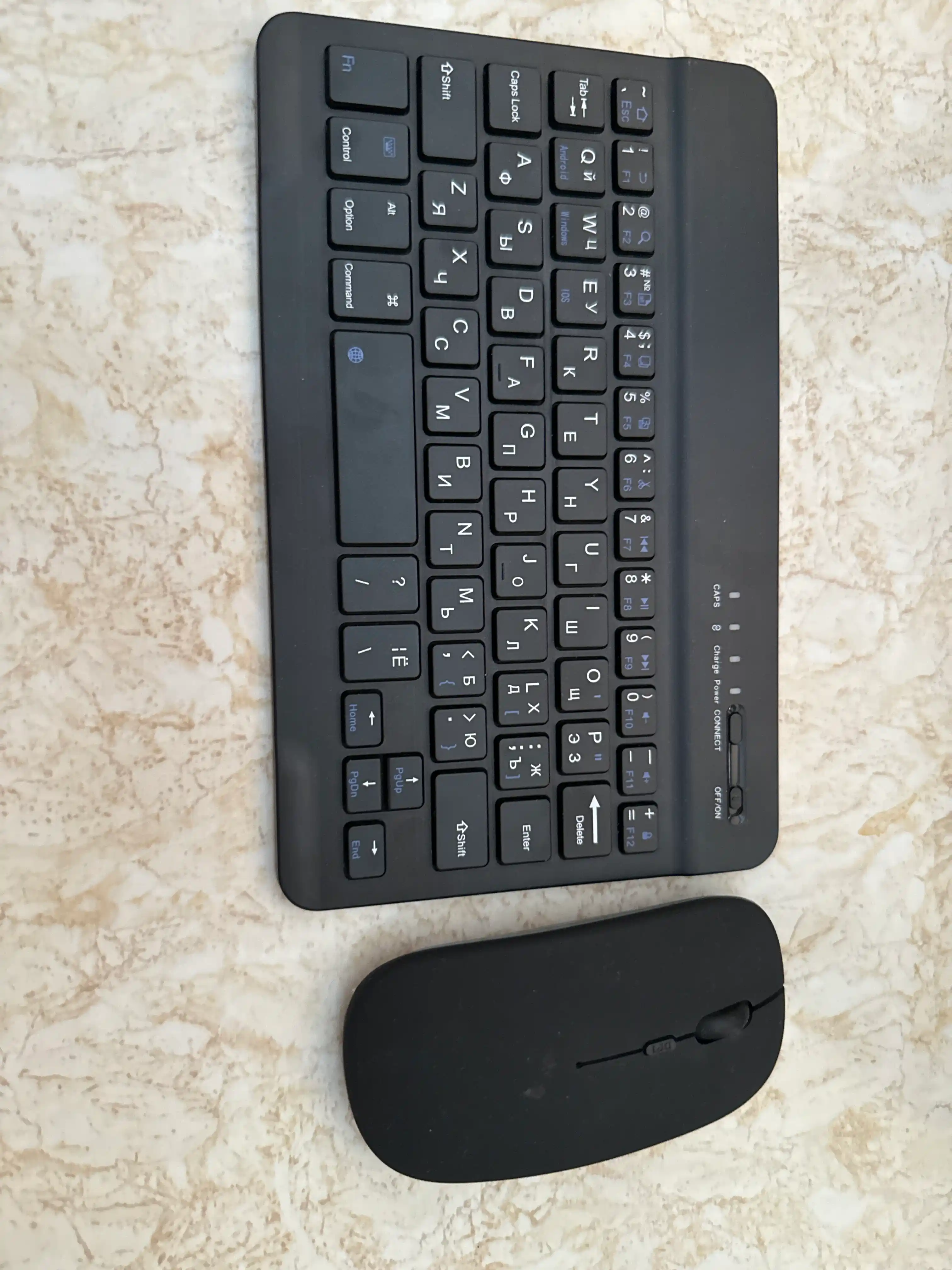 Simsiz mini klaviatura va sichqoncha to'plami, planshet va PC uchun, Bluetooth, Slim, ENG