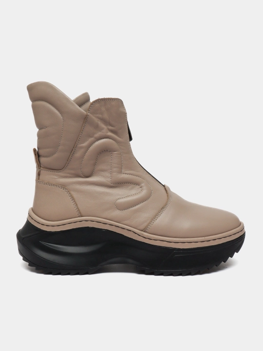 Ayollar botinkasi, tabiiy charmdan
