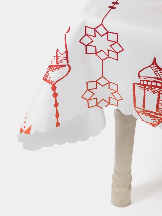 Ramazon dasturxoni, suv o'tkazmaydigan, Eid logotipi bosilgan