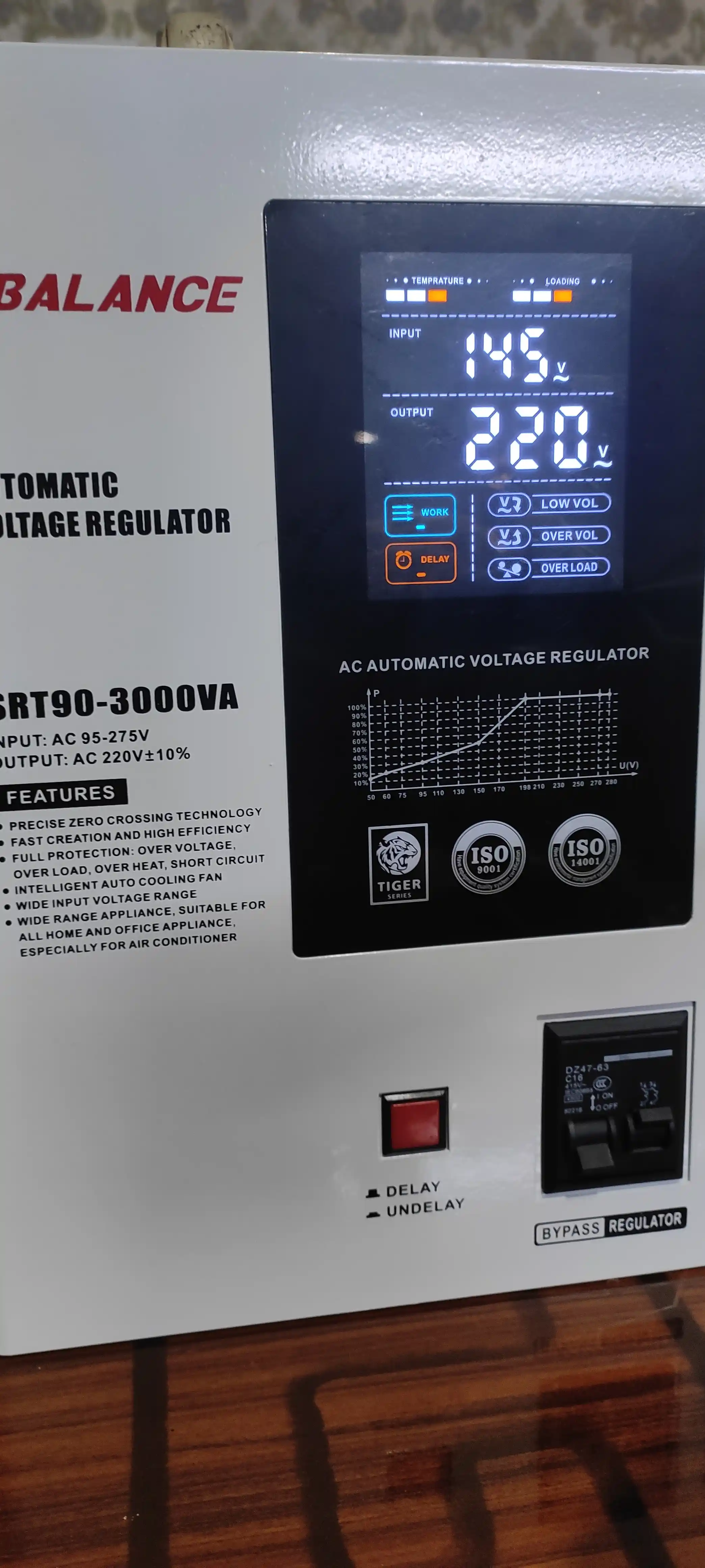 Kuchlanish stabilizatori Balance 3 kVA, releli, 95-275V